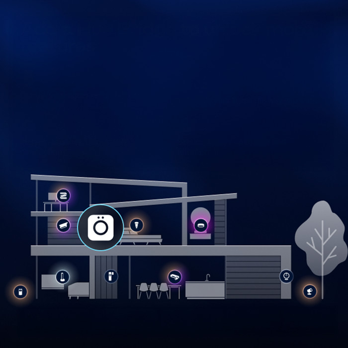 Philips Hue Kabelgebundenes Wandschaltermodul für nicht smarte Lampen 1 Kanal produkt in gebrauch