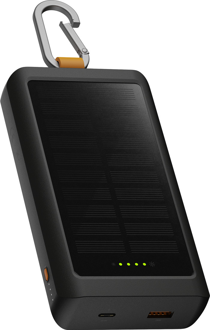 Xtorm 20 W Go2 Powerbank 10.000 mAh Solar & Light Schwarz Main Image