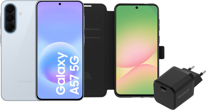 Samsung Galaxy A57 128GB Hellblau 5G + Basis-Zubehörset Main Image