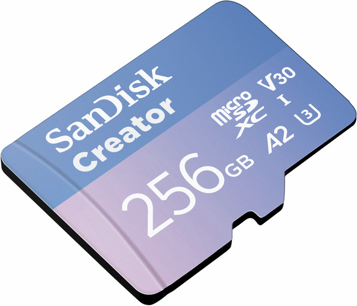 SANDISK microSDXC Creator 256GB 130 MB/s linke seite