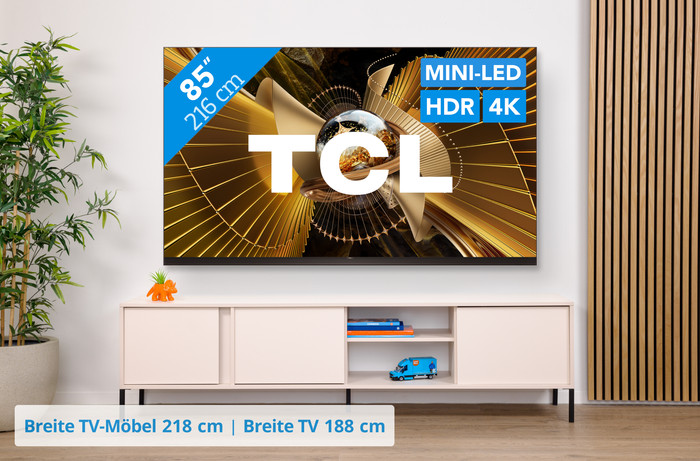 TCL SQD Mini-LED 85 Zoll X11L (2026) visuelles Coolblue 1