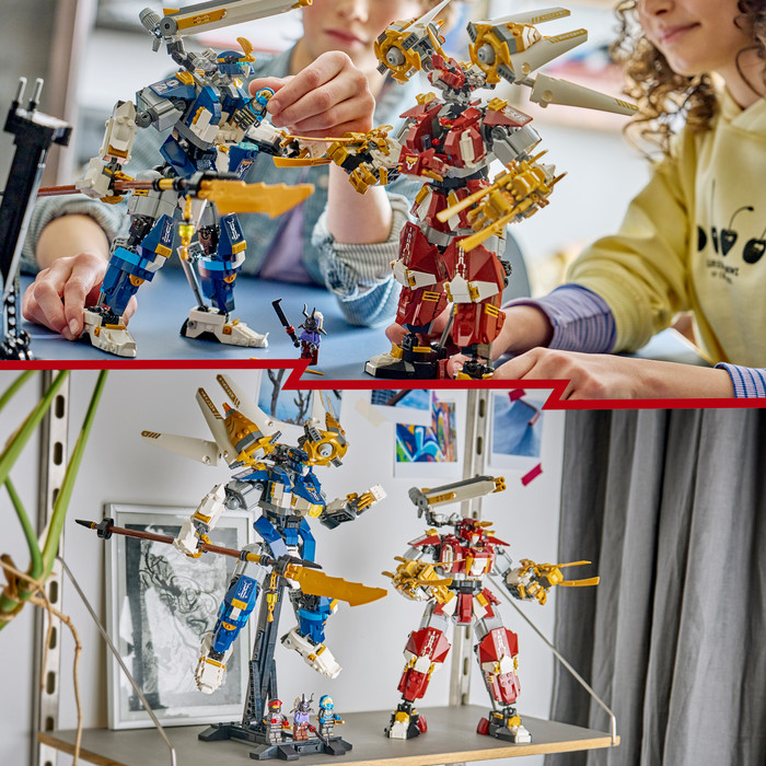 LEGO Ninjago Die Zwillings-Titanmechs 71870 produkt in gebrauch