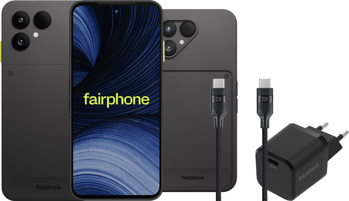 Fairphone 6+ 256GB Schwarz 5G + Komplettes Zubehörset Main Image