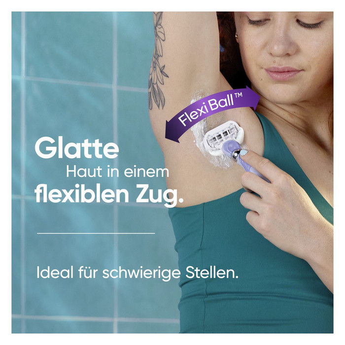 Gillette Venus Extra Smooth Swirl + 9 Ersatzklingen produkt in gebrauch
