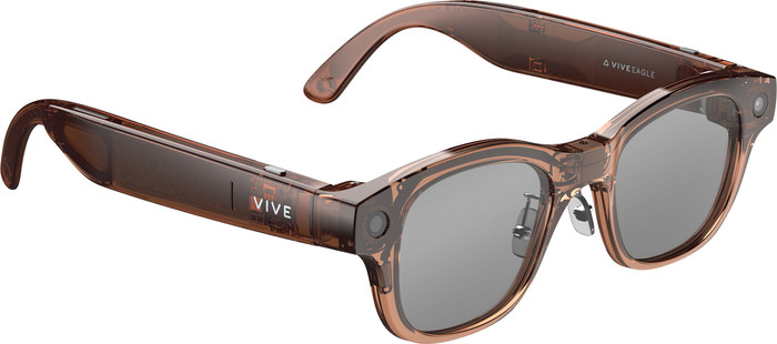 HTC VIVE Eagle AI Glasses Sunglasses Rectangular Coffee left side