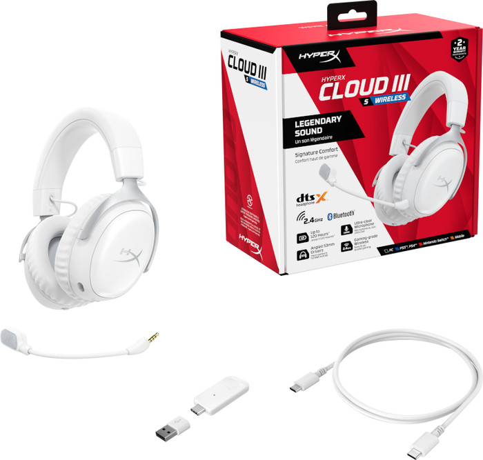 HyperX Cloud III S Wireless White packaging