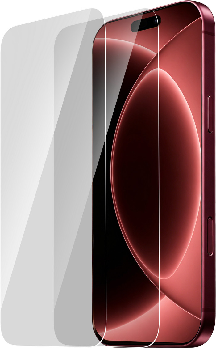 BlueBuilt iPhone 18 Pro Max Panzerglas Doppelpack vorne