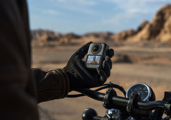 DJI Osmo 360 II Limitless Riding Combo product in use