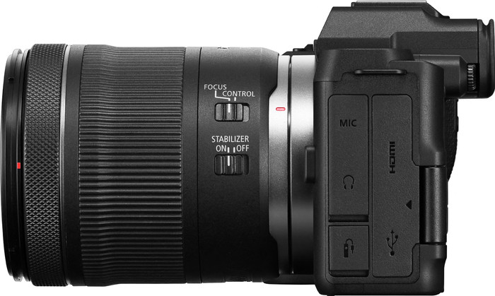 Canon EOS R8 Mark II + RF 24-105mm f/4-7.1 IS STM linke seite