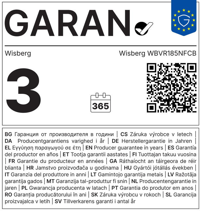 Wisberg WBVR185NFCB