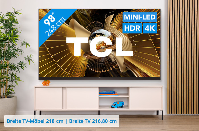 TCL SQD Mini-LED 98 Zoll X11L (2026) visuelles Coolblue 1