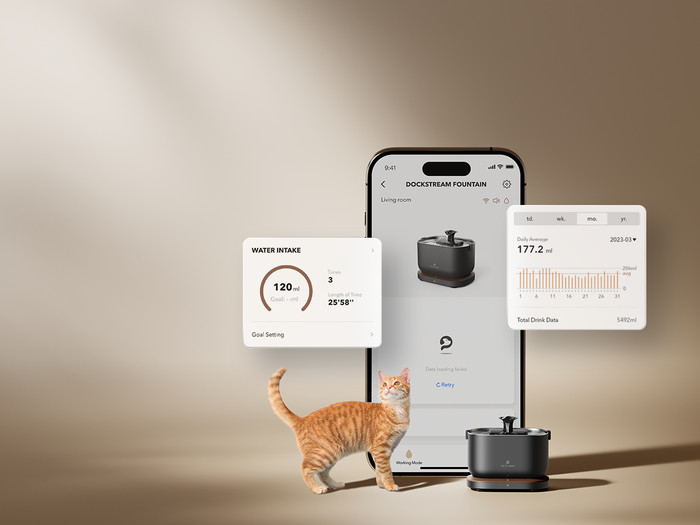 Petlibro Trinkbrunnen mit App PLWF105 Schwarz produkt in gebrauch