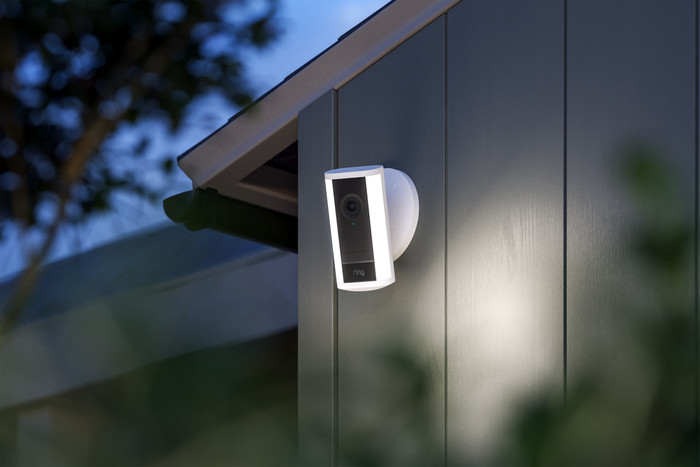 Ring Spotlight Camera Pro 2nd Generation Wired White product in use