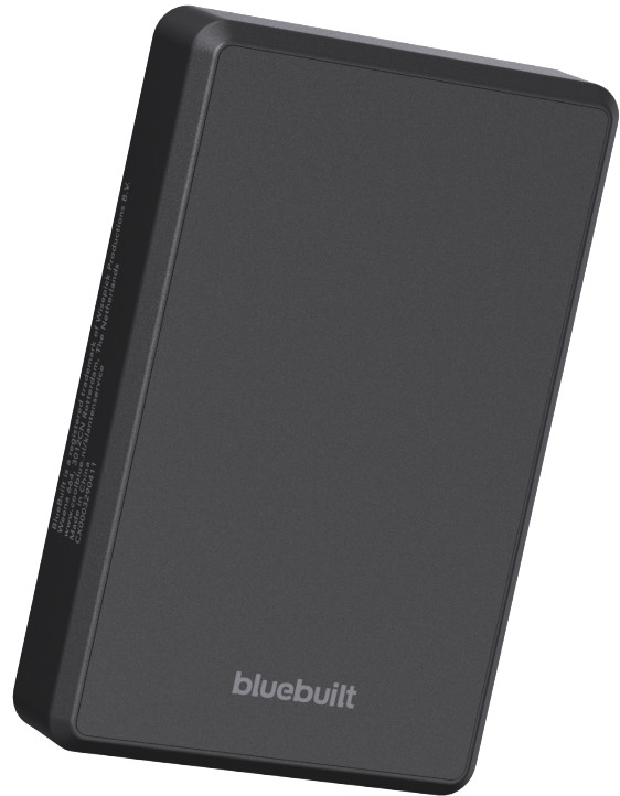 BlueBuilt Wireless Powerbank mit MagSafe und Qi2 10.000 mAh mit Schnellladefunktion Schwarz rückseite