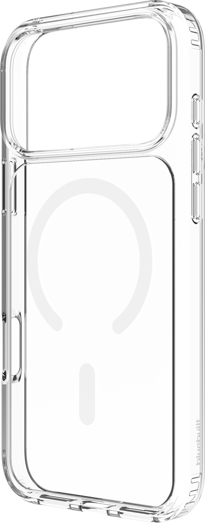 BlueBuilt Protective Back Cover with MagSafe iPhone 17 Pro Max Transparent + BlueBuilt iPhone 17 Pro Max Screen Protector Glass right side