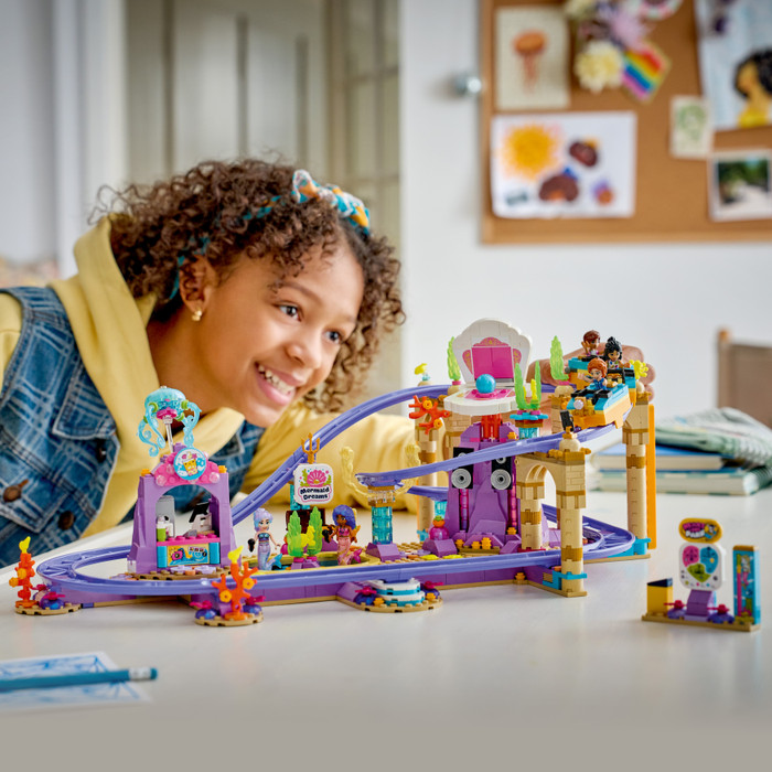 LEGO Friends Mermaid Roller Coaster Ride 42703 product in use