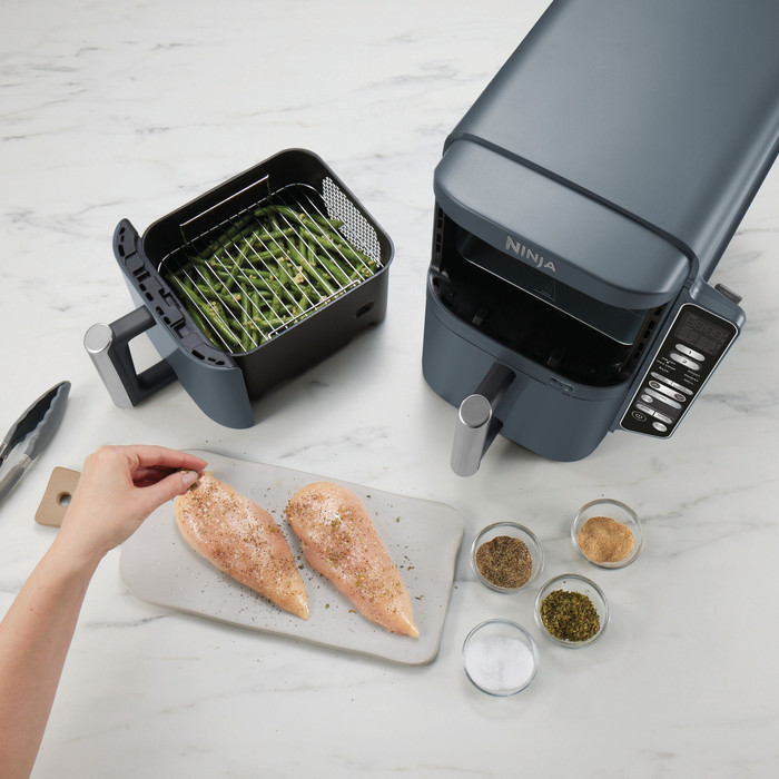 Ninja Double Stack XL Airfryer Blue product in use