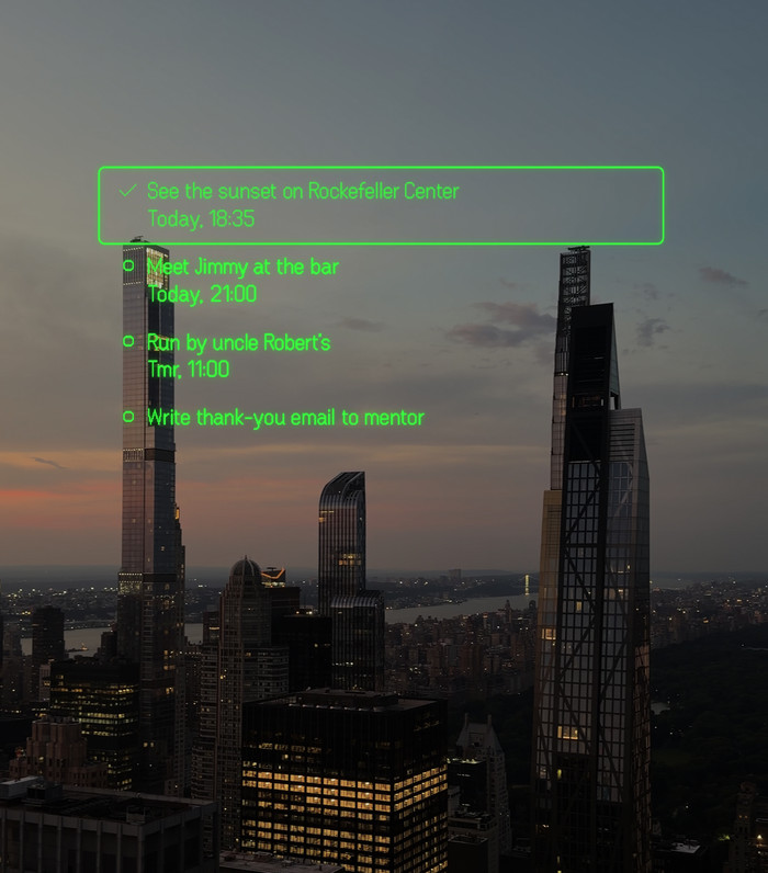 EvenRealities Even G2B Smart Glasses Green product in use