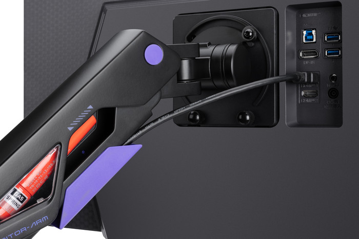 Vortech Monitorhalterung mit Gasfeder detail