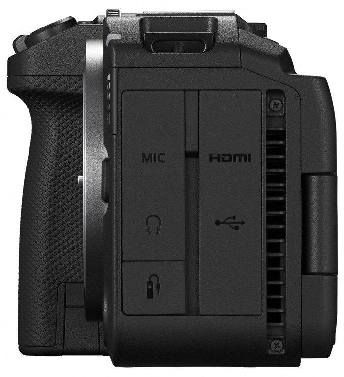 Canon EOS R6 V left side
