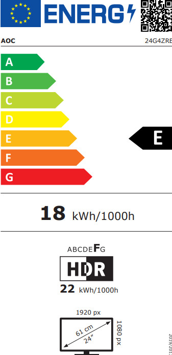 AOC G4 24G4ZRE energielabel