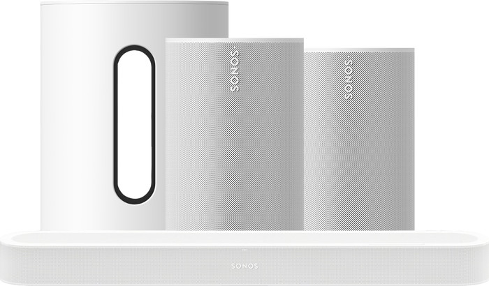 Sonos Beam Ultra Weiß + Sonos Sub Mini + 2x Era 100 Weiß Main Image