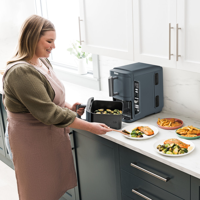 Ninja Double Stack XL Airfryer Blue product in use
