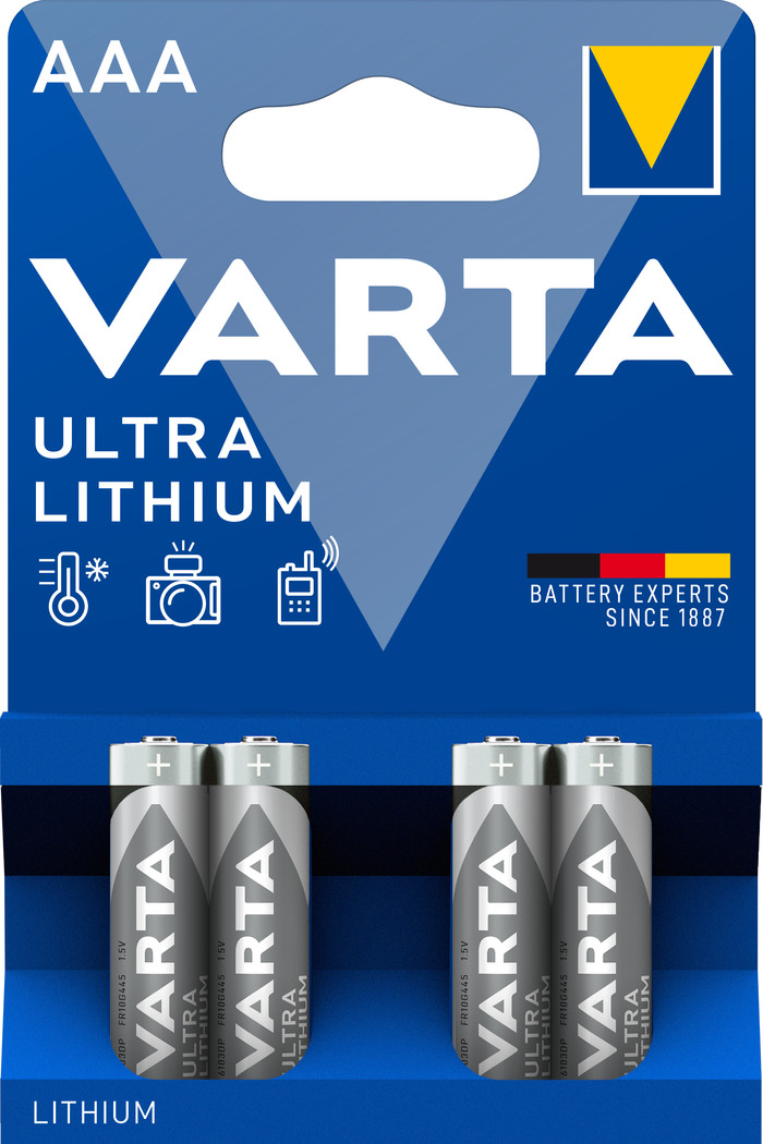 VARTA Ultra Lithium AAA Blister 4 Units Main Image