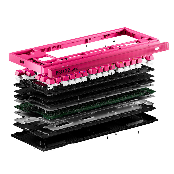 Logitech G PRO X2 RAPID TKL Gaming-Tastatur Rosa Qwertz visueller lieferant