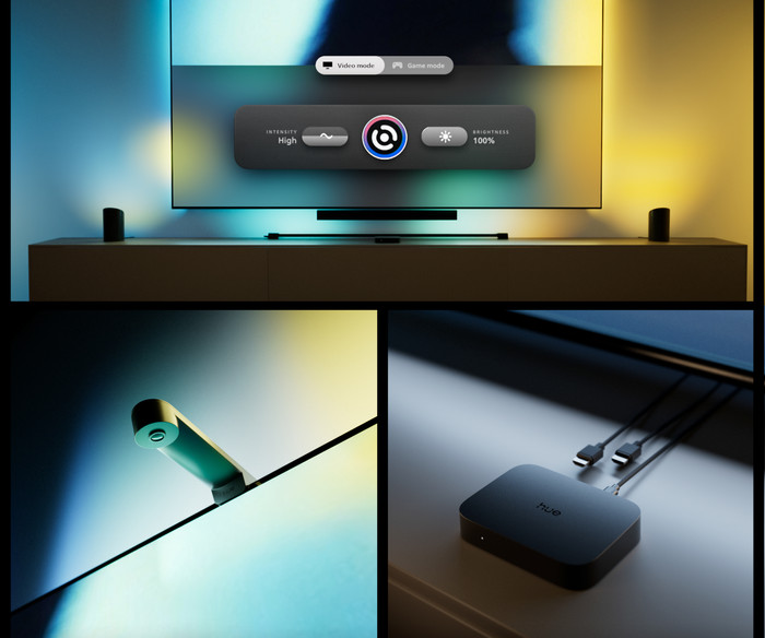 Philips Hue Play Pro LED-Streifen 90 bis 100 Zoll Fernseher produkt in gebrauch