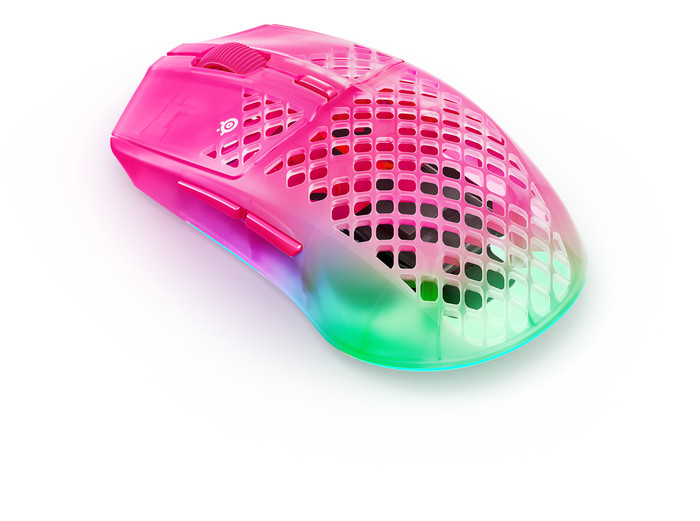 SteelSeries Aerox 3 Gen 2 Kabellose Gaming-Maus Magenta rückseite