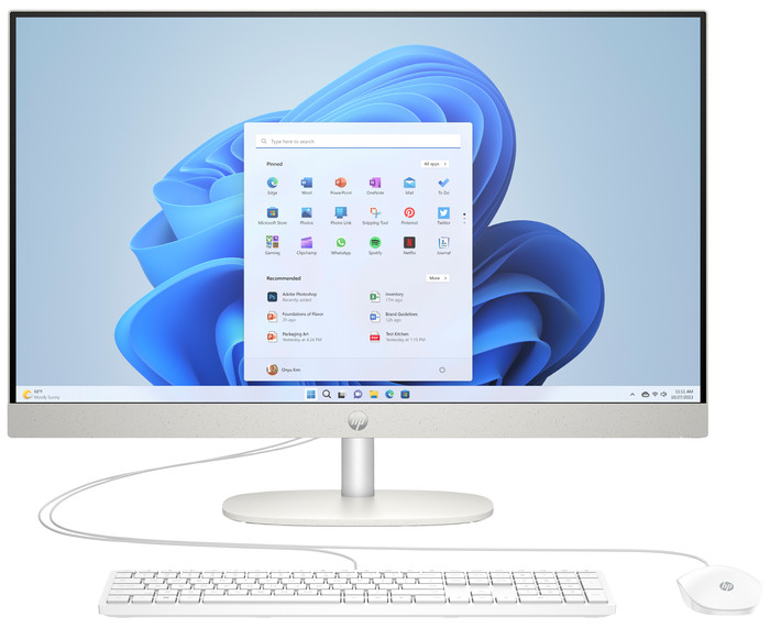 HP All-in-One 27-cr0006ng PC - 27'' - AMD Ryzen 7 - 16GB RAM/1TB SSD vorne