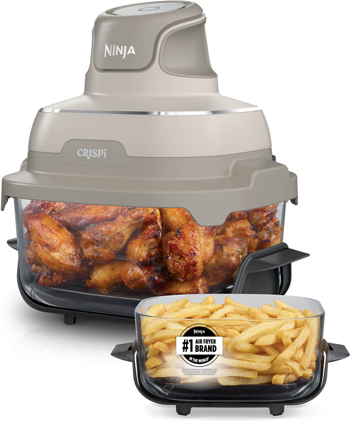 Ninja CRISPi 4-in-1 Glass Airfryer Cream right side