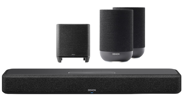 Denon Home Soundbar 550 + Denon Home Subwoofer + Denon Home 200 Schwarz (2x) Main Image
