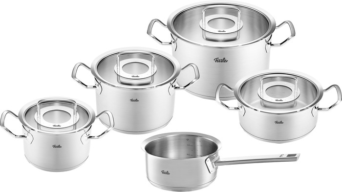 Fissler Original-Profi Collection Topf- und Pfannenset mit Glasdeckeln 5-teilig + Kasserolle Main Image