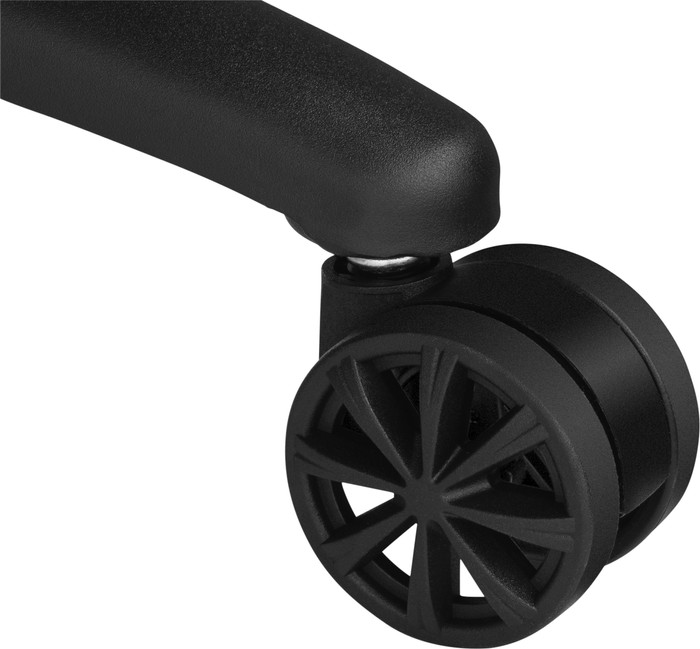 Vortech Pro Gaming-Stuhl Schwarz + Bodenschutzmatte detail