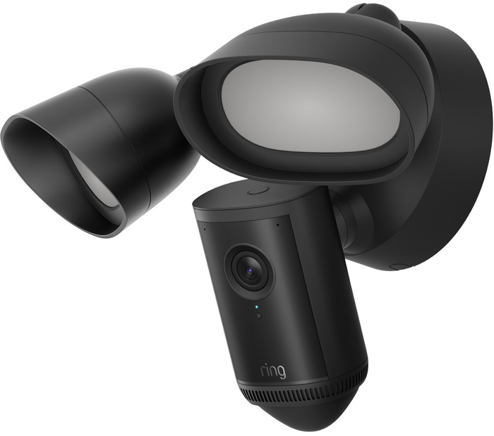 Ring Floodlight Kamera Wired Pro 2. Generation Schwarz rechte seite