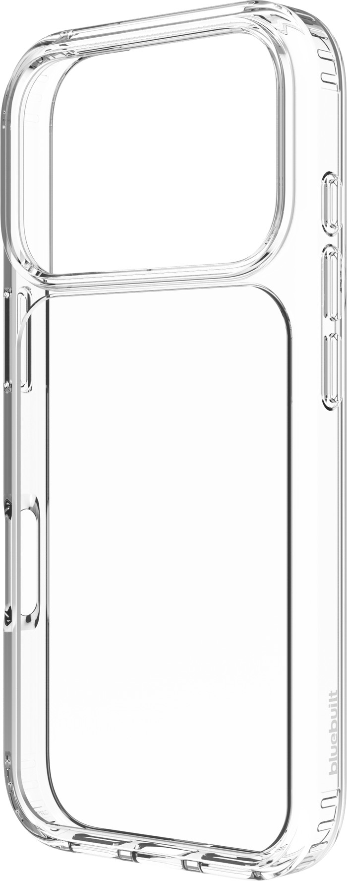 BlueBuilt Protective Cover iPhone 17 Pro Transparent + Privacy Displayschutz Doppelpack rechte seite
