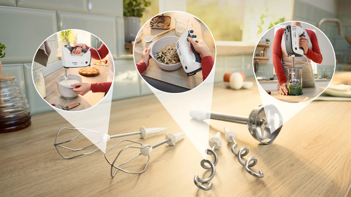 Bosch MFQ37470 ErgoMixx Weiß produkt in gebrauch