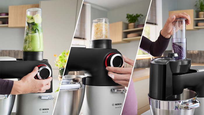 Bosch Serie 8 MUMS8ZS22 Schwarz produkt in gebrauch