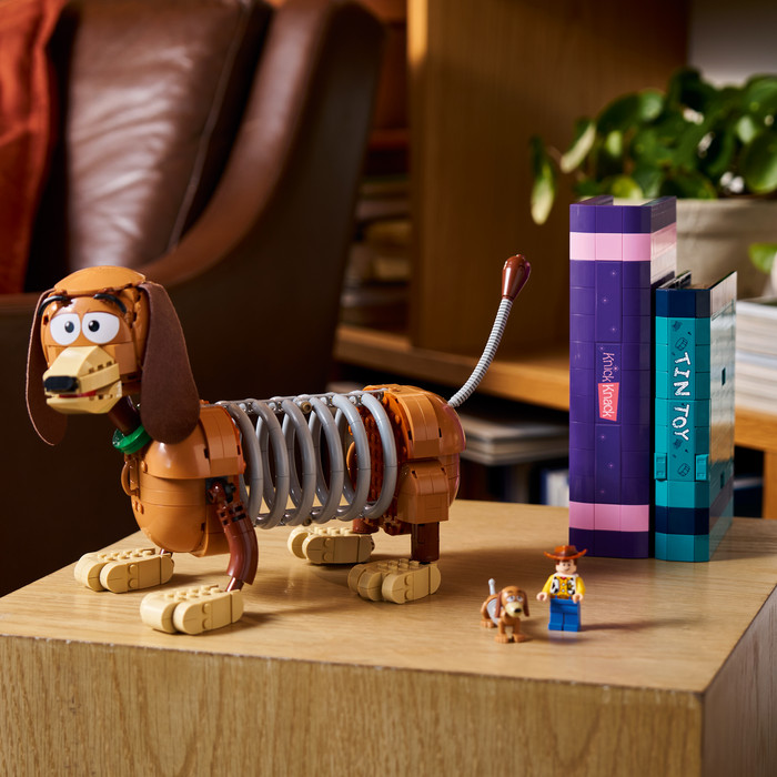 LEGO Disney Pixar Toy Story Slinky Dog Bookends 43301 product in use