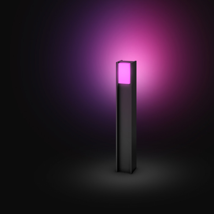 Philips Hue Turaco High Pedestal Lamp Anthracite Outdoors product in use