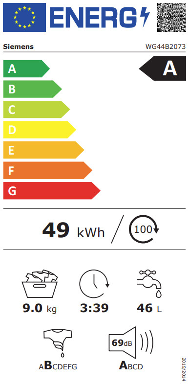 Siemens WG44B2073 energielabel