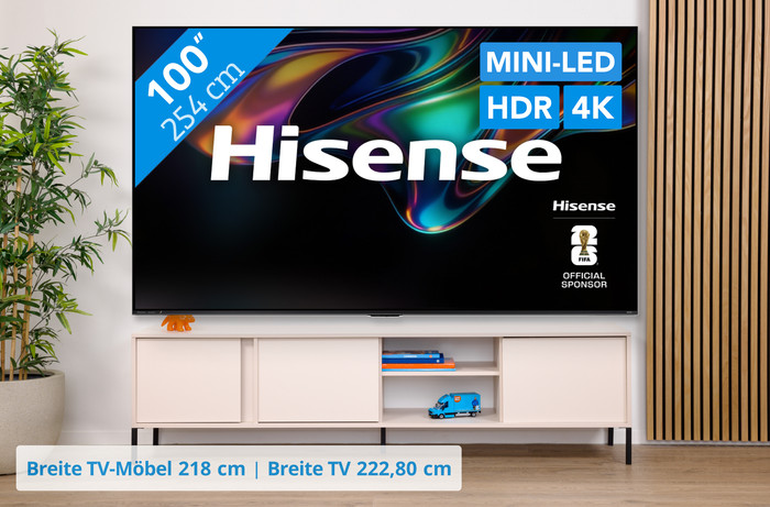 Hisense RGB Mini-LED 100 Zoll UR8S (2026) visuelles Coolblue 1