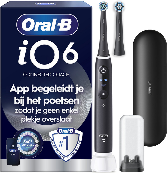 Oral-B iO 6N Black + Extra iO Gentle Care Brush Attachment accessory