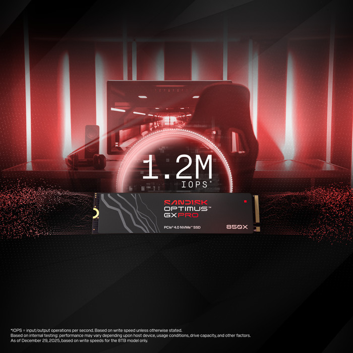 SANDISK Optimus GX PRO 850X 1TB NVMe-SSD mit Kühlkörper visueller lieferant