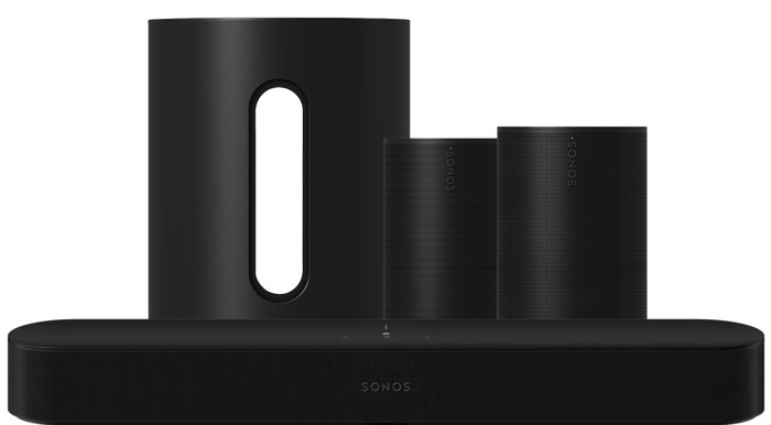 Sonos Beam Gen 2 Schwarz + Era 100 SL Heimkino-Set Schwarz Main Image