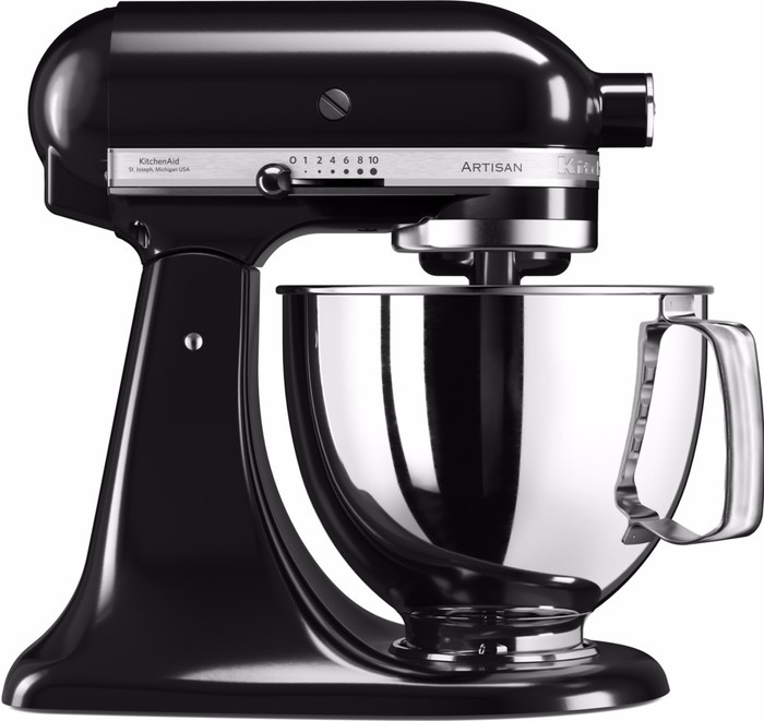 KitchenAid Artisan Mixer 5KSM125 Onyx Black + Ice Cream Maker product color detail