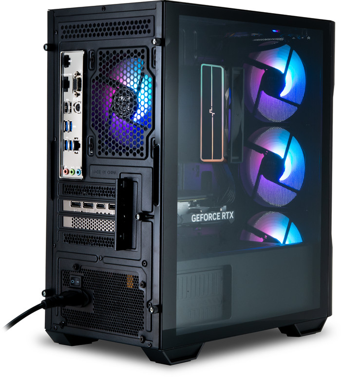 Cobalt x Powered by MSI - Tier 1 - RTX 5060 - Ryzen 7 5700X - 16GB - 1TB SSD rückseite