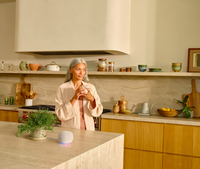 Google Home Speaker Cream product in use
